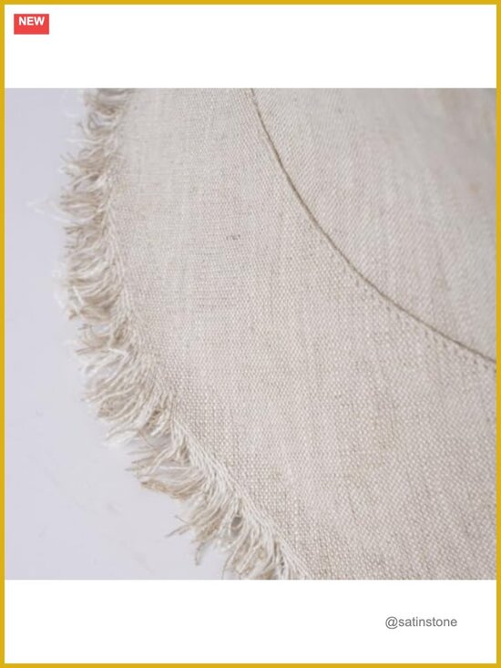 100% Linen Bucket Hat Frayed Brim Packable Sun Hat main image 4